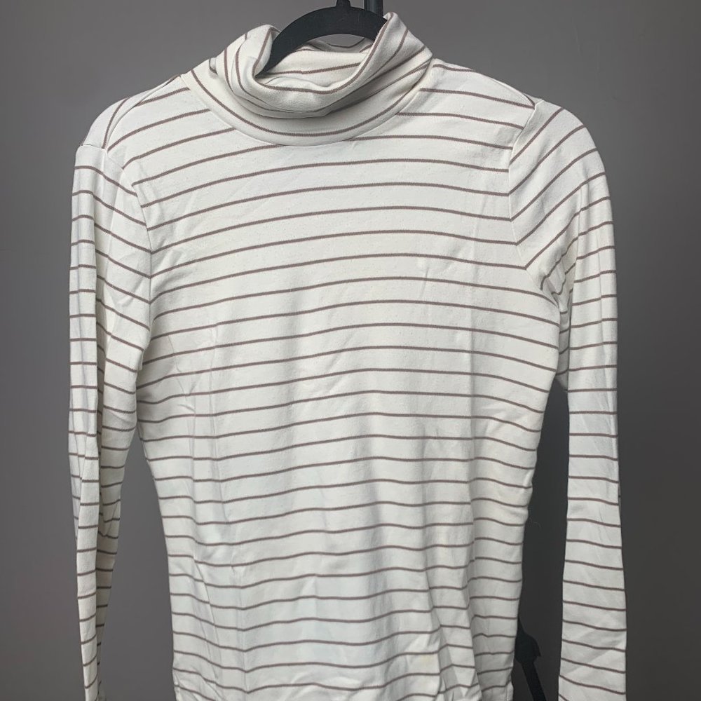 Lands' End Striped Turtleneck sweater